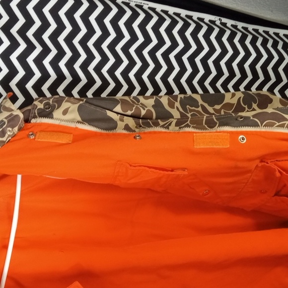 Vintage 90s WINCHESTER camo x orange reversible hunting jacket men plus XXL - cr - Picture 7 of 8